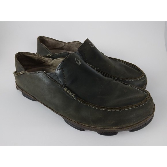 OluKai Other - Olukai Moloa Dark Brown Leather Slip On Shoe Mens Size US 9 EUR 42